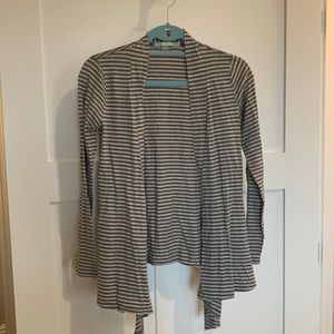 Boden waterfall striped open cardigan